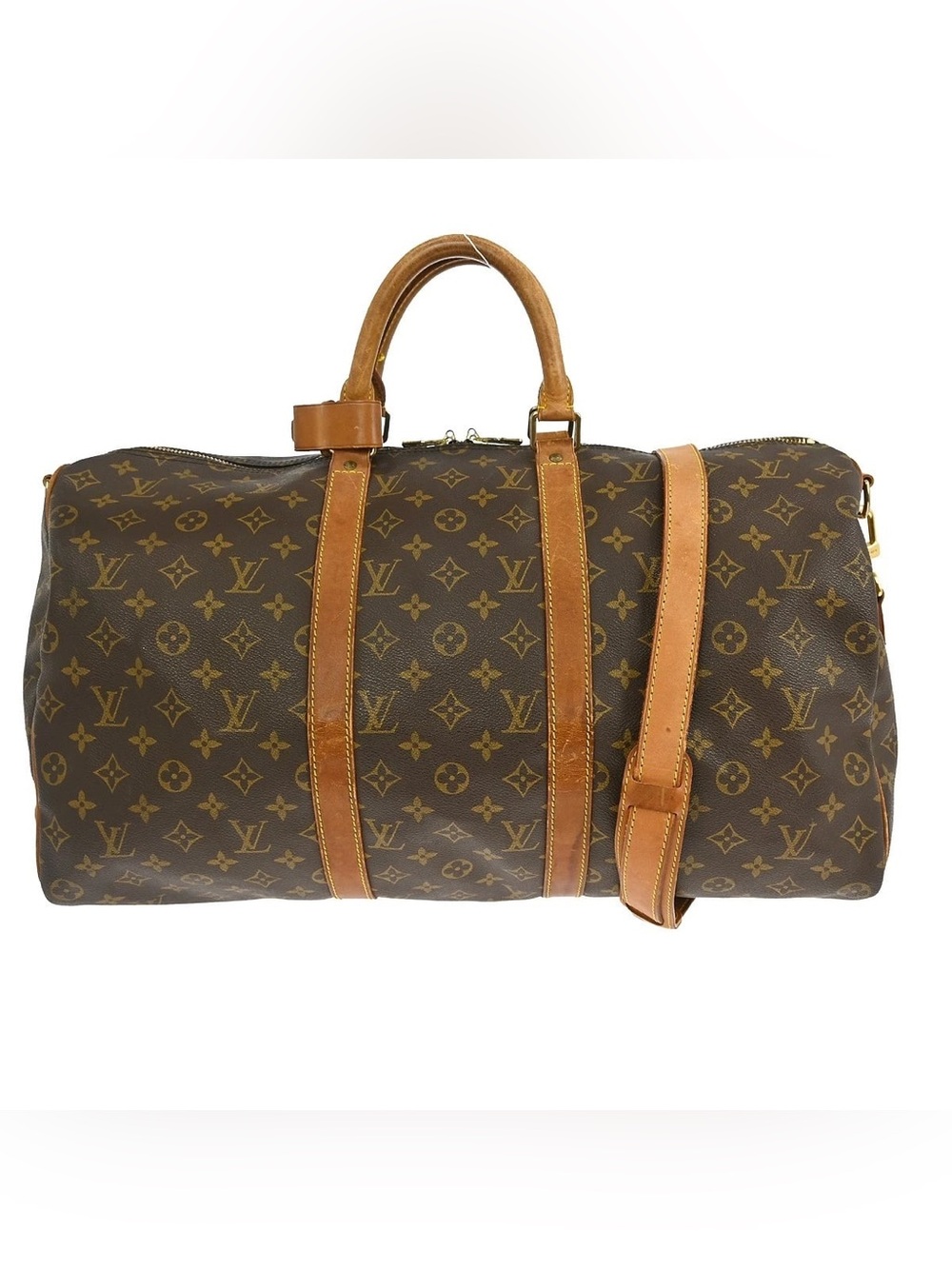 Authentic Louis Vuitton keepall 50 bandouliere duffle bag unisex with strap